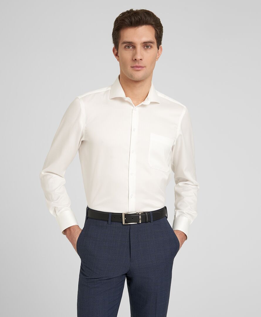Рубашка прямой силуэт HENDERSON SHL-5426-N IVORY фото 1