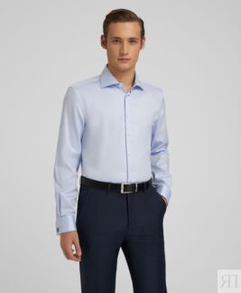 Рубашка прямой силуэт HENDERSON SHL-6426-N BLUE