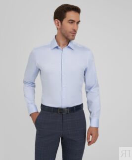 Рубашка полуприлегающий силуэт HENDERSON SHL-5426-S BLUE