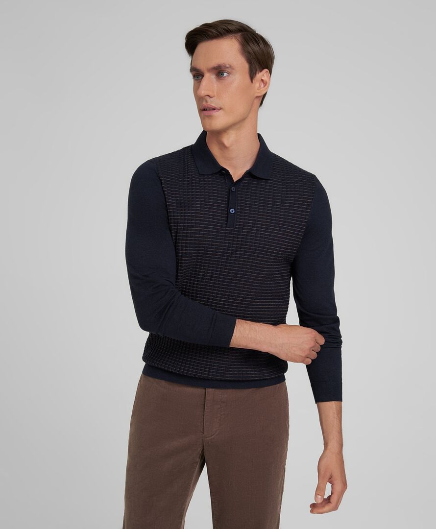 Поло трикотажное HENDERSON KWL-0917 NAVY фото 1