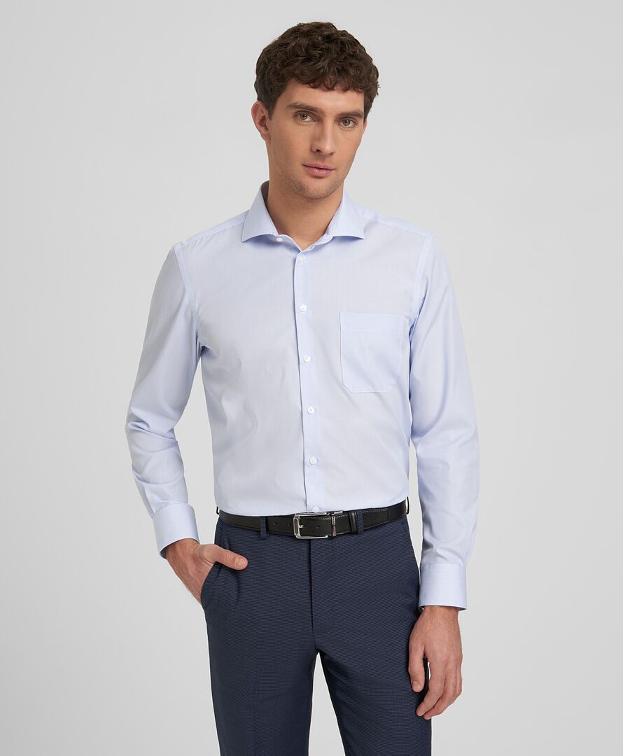 Рубашка прямой силуэт HENDERSON SHL-3949-N BLUE фото 1