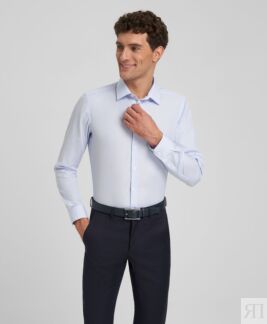 Рубашка прилегающий силуэт HENDERSON SHL-3949-X BLUE