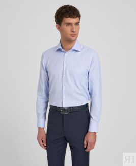 Рубашка прямой силуэт HENDERSON SHL-3950-N BLUE