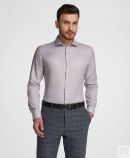 Рубашка HENDERSON дл.р. SHL-2048-X BROWN