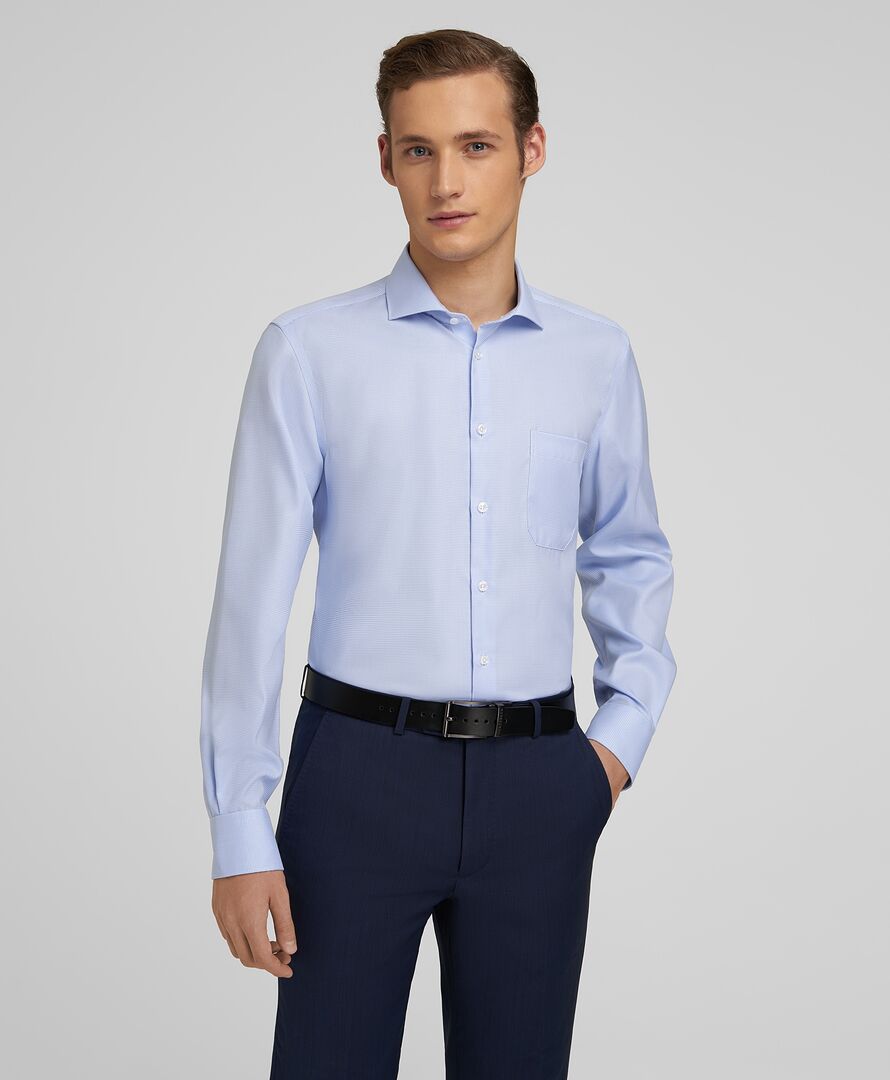 Рубашка прямой силуэт HENDERSON SHL-3950-NL BLUE фото 1