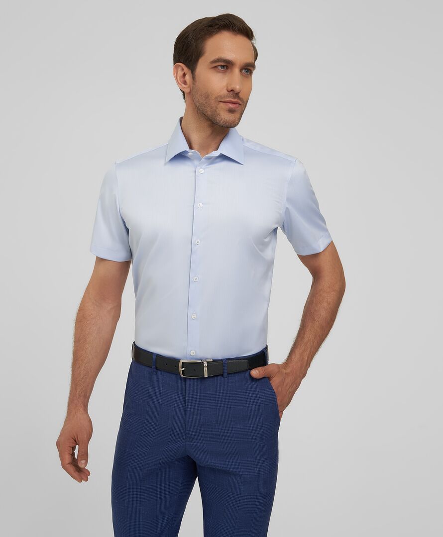 Рубашка прилегающий силуэт HENDERSON SHS-0578-X BLUE фото 1