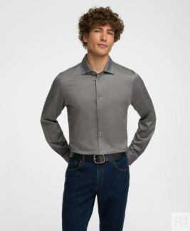 Рубашка трикот. HENDERSON дл.р HSL-0083-R GREY HENDERSON Трикотажная рубашк