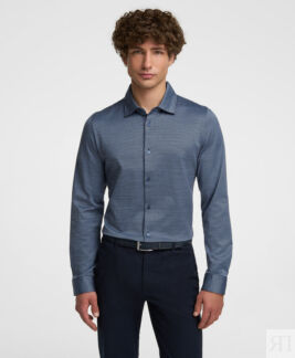 Рубашка трикот. HENDERSON дл.р HSL-0086-S NAVY HENDERSON Трикотажная рубашк