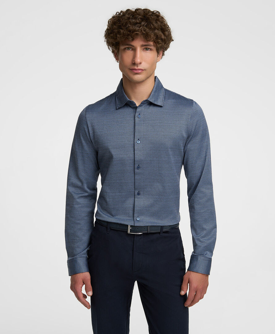 Рубашка трикот. HENDERSON дл.р HSL-0086-S NAVY фото 1