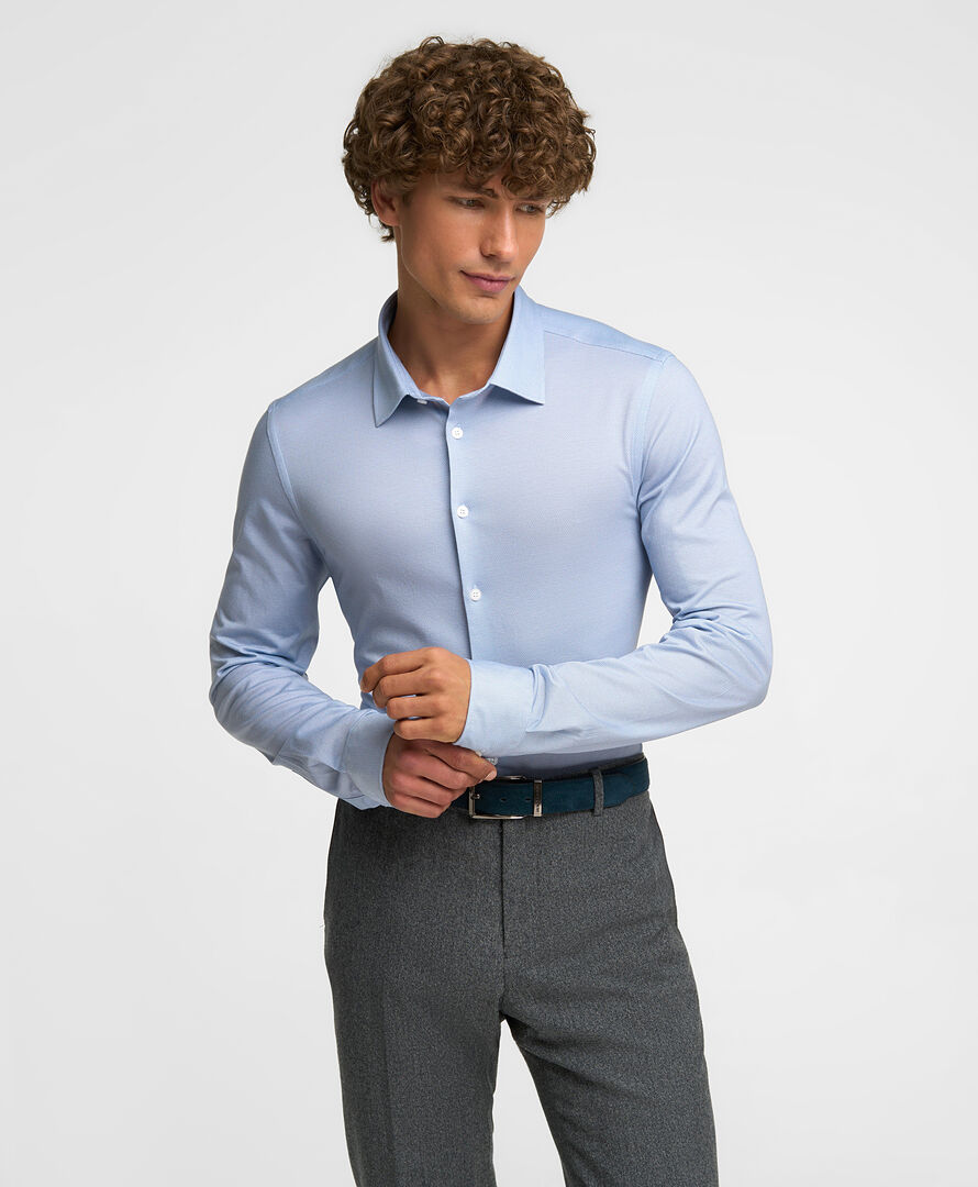 Рубашка трикот. HENDERSON дл.р HSL-0079-S BLUE фото 1