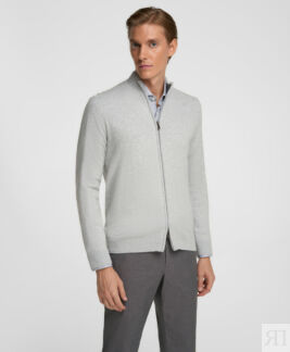 Кардиган HENDERSON KWL-1035 LGREY HENDERSON Кардиган на молнии с добавление
