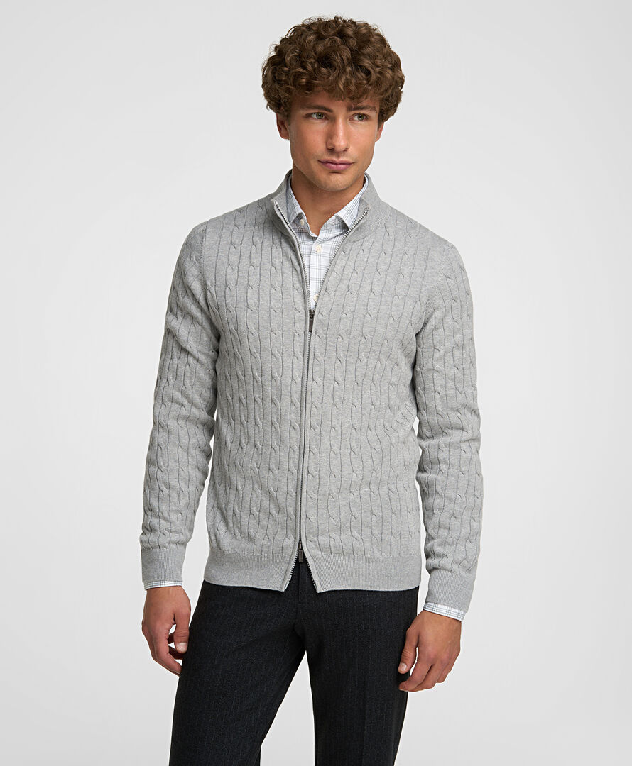 Кардиган HENDERSON KWL-1025 LGREY HENDERSON Кардиган из 100% хлопка с засте фото 1