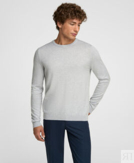 Пуловер HENDERSON KWL-1039 LGREY HENDERSON Пуловер из хлопковой пряжи с доб