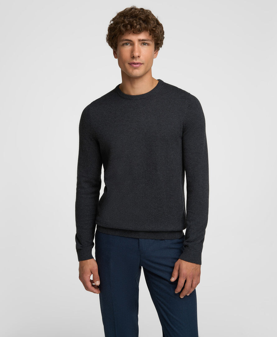 Пуловер HENDERSON KWL-1038 DGREY HENDERSON Пуловер из хлопковой пряжи с доб фото 1