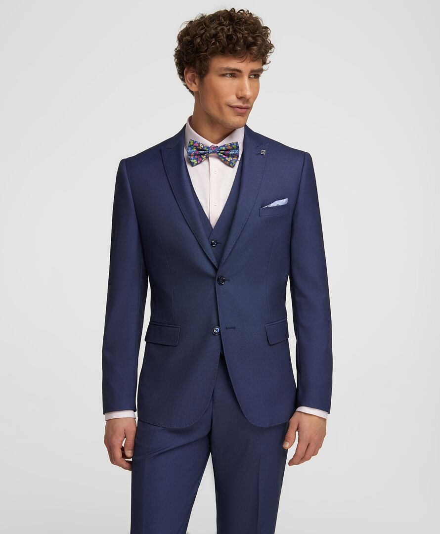 Пиджак HENDERSON JT1-0264-SS NAVY HENDERSON Костюмный пиджак из смесовой эл фото 1