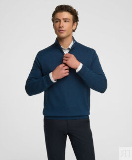 Пуловер HENDERSON KWL-0913 NAVY1 HENDERSON Пуловер из 100% хлопка с воротни