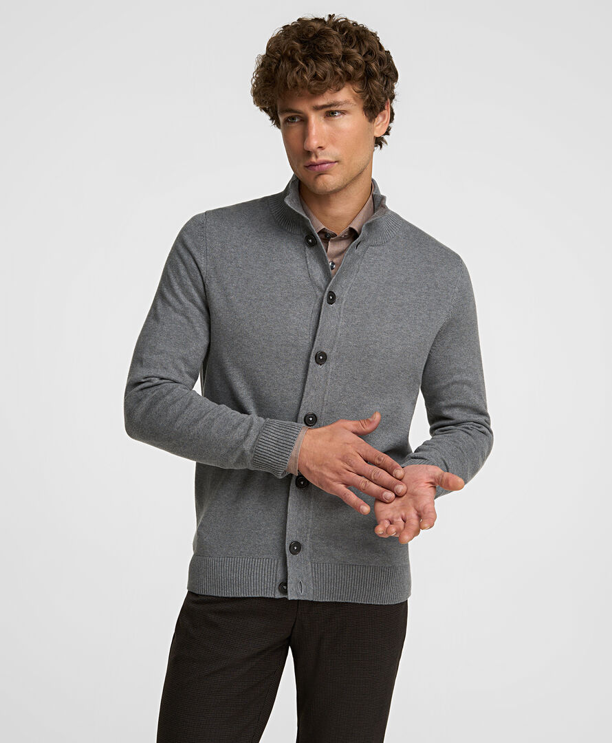 Кардиган HENDERSON KWL-1021 GREY HENDERSON Кардиган на пуговицах из 100% хл фото 1