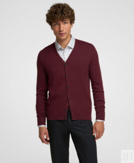 Кардиган HENDERSON KWL-1034 BORDO HENDERSON Кардиган из пряжи с добавлением