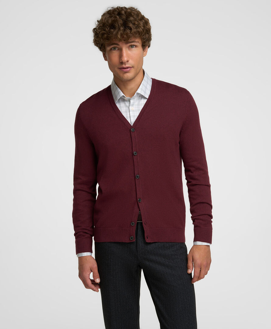 Кардиган HENDERSON KWL-1034 BORDO HENDERSON Кардиган из пряжи с добавлением фото 1