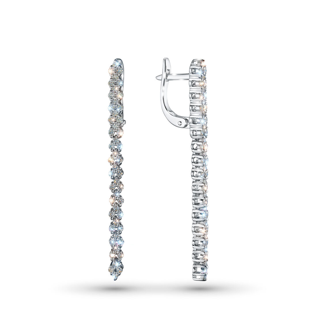 Серьги из белого золота э4712сг03186600_white ЭПЛ Даймонд э4712сг03186600_w 8700000513105 фото 1