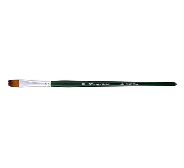 Кисть синтетика плоская "Pinax Creative 344" Pinax P-344014;P-344016;P-344018;P-344020;P-344022;P-344024;P-344008;P-344010;P-344012;P-344002;P-344004;P-344006 фото 1