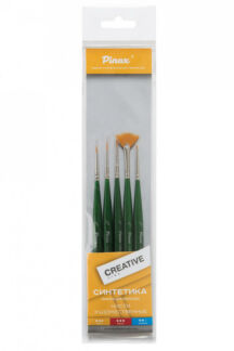 Набор кистей Синтетика для миниатюр Pinax "Creative Line" 5 шт, ассорти Pin