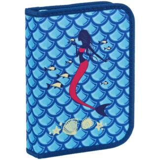 Пенал 1 отделение Berlingo "Mermaid" 200*140*40 мм, две откидные секции, по