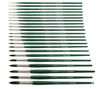 Кисть д/рисования Tintoretto Emerald синтетика, круглая, на короткой ручке