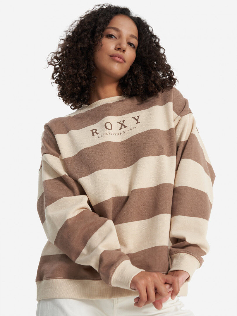 Свитшот женский оверсайз Roxy Strictly Stripes, Мультицвет ERJFT04954R17-TEC3 фото 1