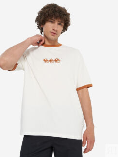 Футболка мужская оверсайз Quiksilver Ticket To The Beach Ringer, Белый