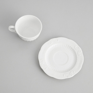 Чайная пара Emboss White