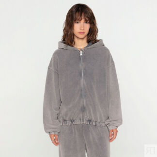 Женская толстовка STREETBEAT Washed Cropped Hoodie Full Zip French Terry