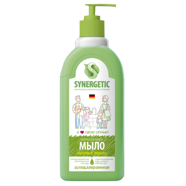 Мыло жидкое SYNERGETIC Луговые травы, 500 мл SYNERGETIC фото 1