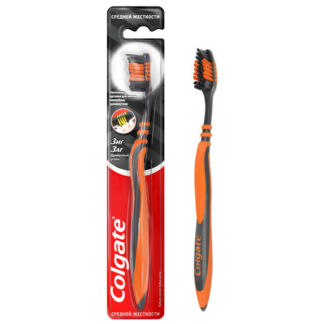 Щетка зубная COLGATE Зиг Заг Древесный уголь средняя