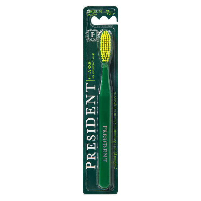 Щётка зубная PRESIDENT Classic средняя фото 1