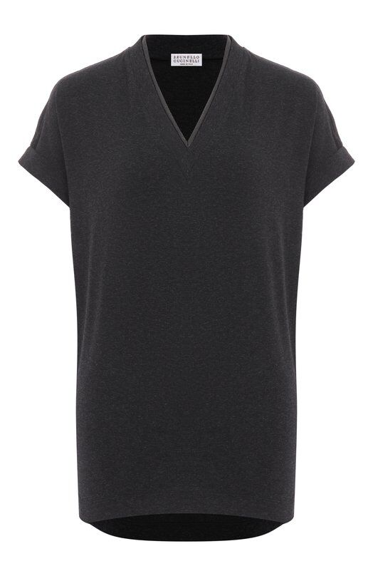 Хлопковая футболка Brunello Cucinelli MPT18BD222 фото 1