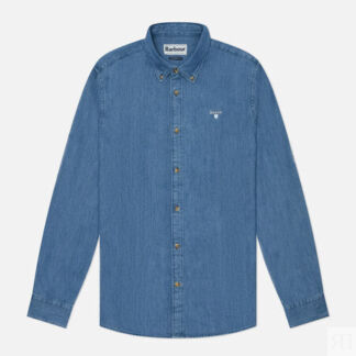 Мужская рубашка Barbour Denim Crest Tailored, цвет синий, размер M