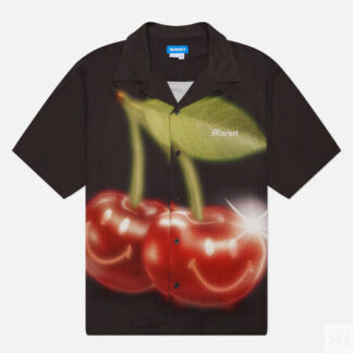 Мужская рубашка MARKET Smiley Cherries, цвет чёрный, размер XXL