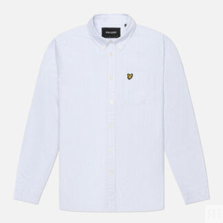 Мужская рубашка Lyle & Scott Stripe Oxford Regular, цвет голубой, размер L