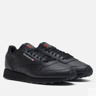 Мужские кроссовки Reebok Classic Leather, цвет чёрный, размер 46 EU