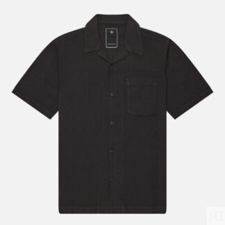 Мужская рубашка maharishi Hemp Camp Collar Garment Dyed, цвет чёрный, разме