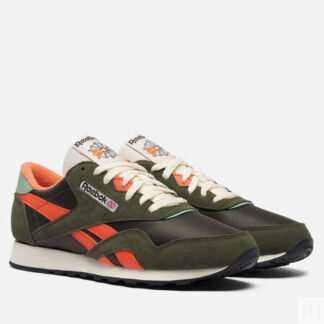 Мужские кроссовки Reebok Classic Nylon, цвет оливковый, размер 45 EU