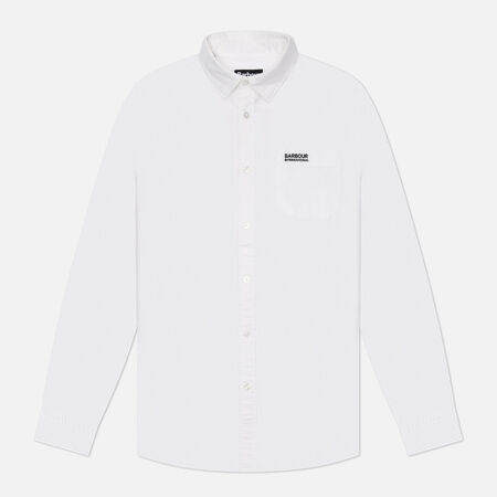 Мужская рубашка Barbour Kinetic, цвет белый, размер XL фото 1