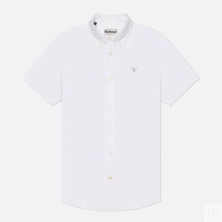 Мужская рубашка Barbour Oxford Tailored Short Sleeved, цвет белый, размер X