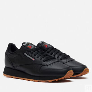 Мужские кроссовки Reebok Classic Leather, цвет чёрный, размер 43 EU
