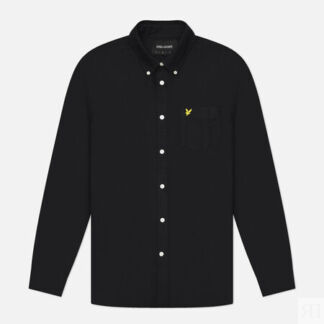 Мужская рубашка Lyle & Scott Plain Oxford, цвет чёрный, размер M