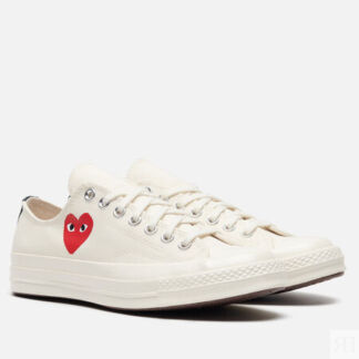 Кеды Converse x Comme des Garcons Play Chuck 70 Single Heart Low, цвет белы