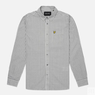 Мужская рубашка Lyle & Scott Checked Gingham, цвет серый, размер M
