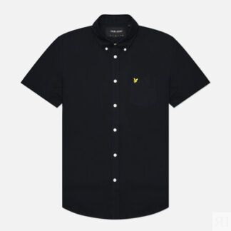 Мужская рубашка Lyle & Scott Oxford Short Sleeve, цвет синий, размер L