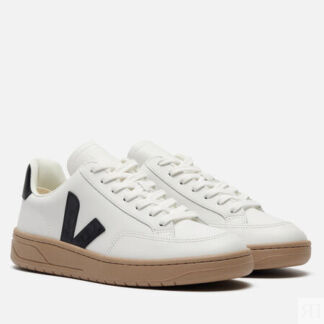 Мужские кроссовки VEJA V-12 Leather, цвет белый, размер 45 EU
